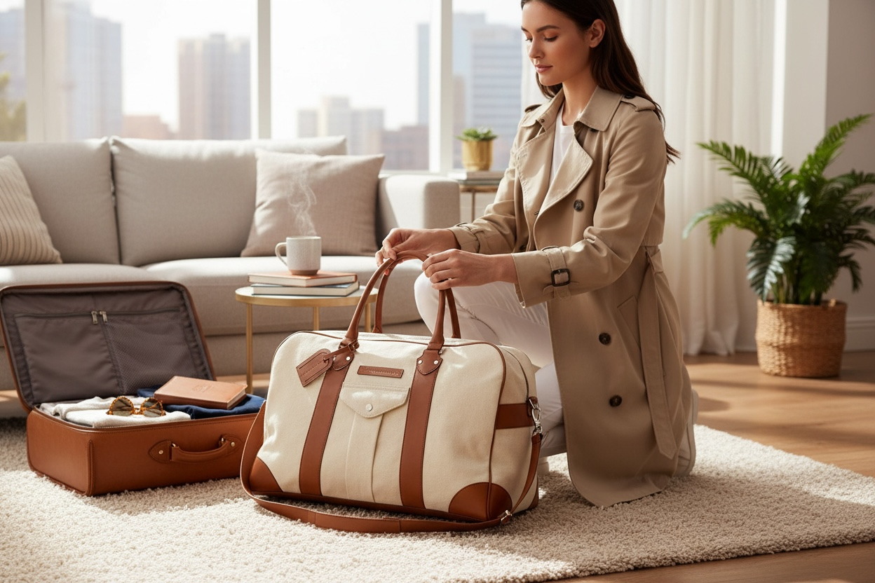 Canvas travelling bags 72745